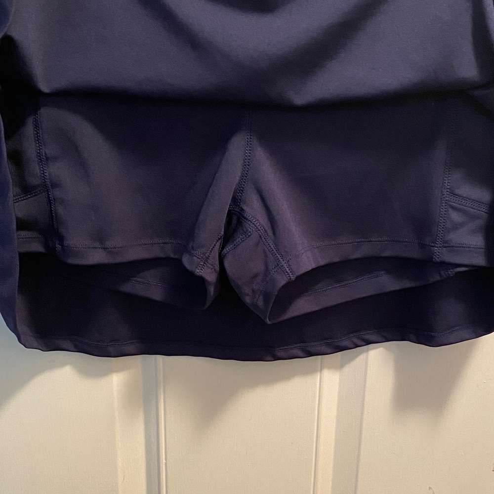 Chic Dark Blue Mini Skort - Picture 2 of 9
